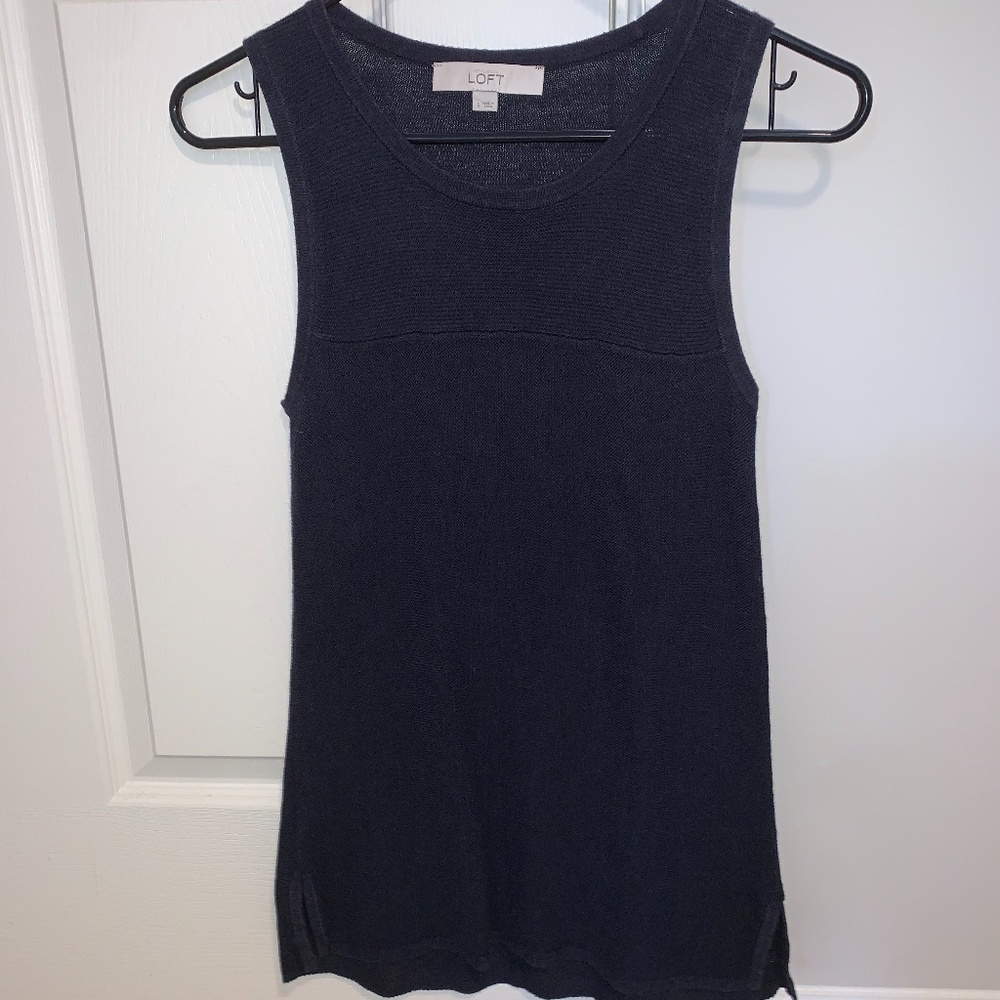 Loft Navy Blue Sweater Tank